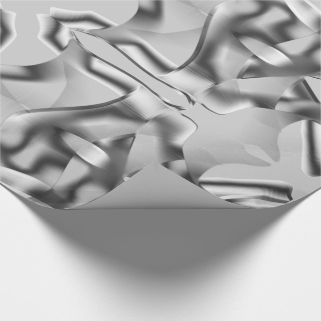 Papel De Presente Formas de cinza curvas e alguns tons escuros (Ponta)