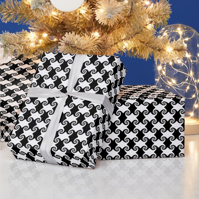 Papel De Presente Formas de espiral personalizáveis (Feriados)