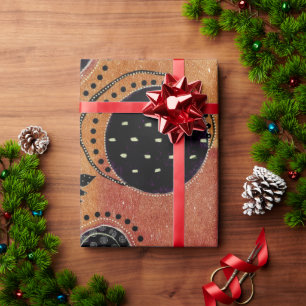 Papel De Presente Formas e Folhas de Círculos Geométricos abstrato  