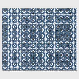Papel De Presente Formas Geométricas Azuis Abstratas