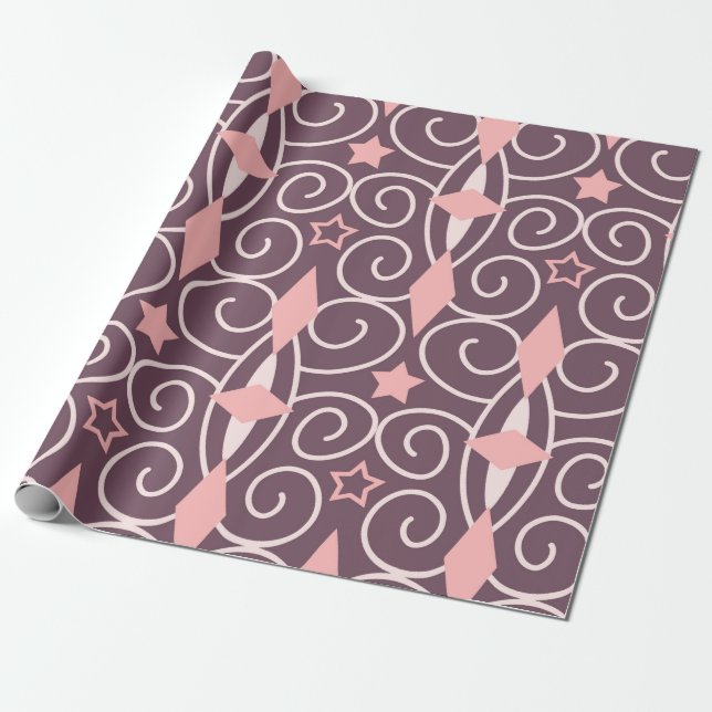 Papel De Presente Formas Geométricas Ornamentais de Desenho abstrato (Desenrolado)