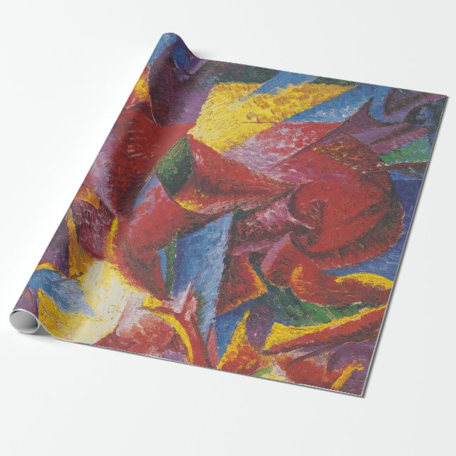 Papel De Presente Formas plásticas de um cavalo - Umberto Boccioni (Desenrolado)