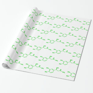 Papel De Presente Fórmula Química Molecular Adrenalina