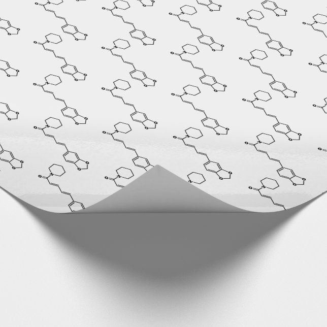 Papel De Presente Fórmula química molecular de Piperine da pimenta (Ponta)
