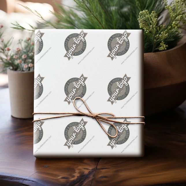 Papel De Presente Fornecimentos comerciais do promocional com logoti (Custom Wrapping Paper with Your Logo - Add Your Logo for a fun personalized gift paper!)
