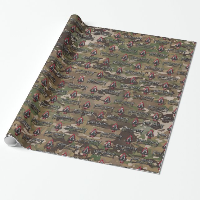Papel De Presente Fort Liberty Camo Wrapping Paper (Desenrolado)