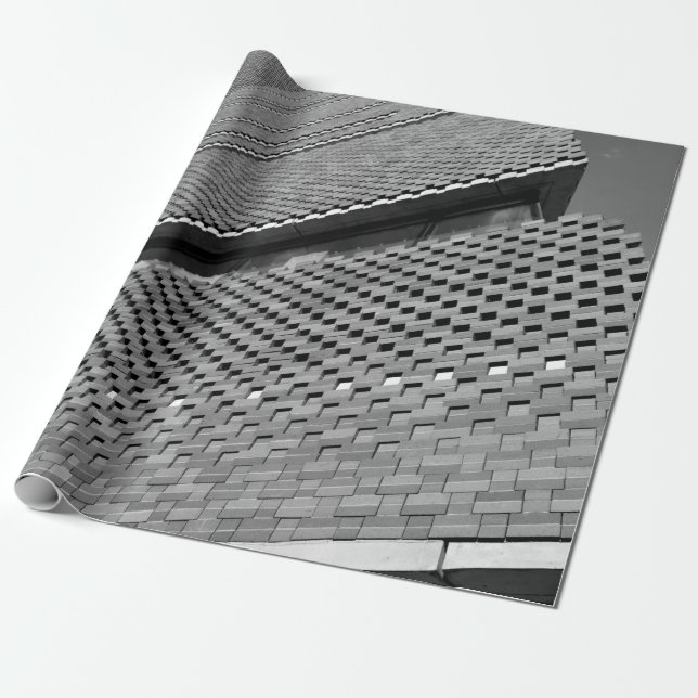 PAPEL DE PRESENTE FOTO BAIXA DO ÂNGULO DA CONSTRUÇÃO ARQUITETURAL (Desenrolado)