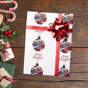 Papel De Presente Foto branca vermelha, fotografia divertida, Natal