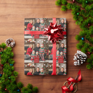 Papel De Presente Foto da Família Natal Especial das Estrelas de Pra