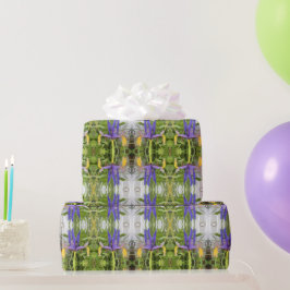 Papel De Presente Foto da Natureza do Jardim Exterior da Flor Íris R