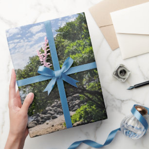 Papel De Presente Foto da paisagem de árvore havaiana