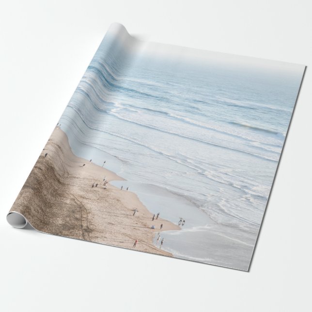 PAPEL DE PRESENTE FOTO DA PRAIA VINTAGEM (Desenrolado)