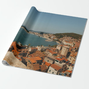PAPEL DE PRESENTE FOTO DAS CASAS DE TELHADOS