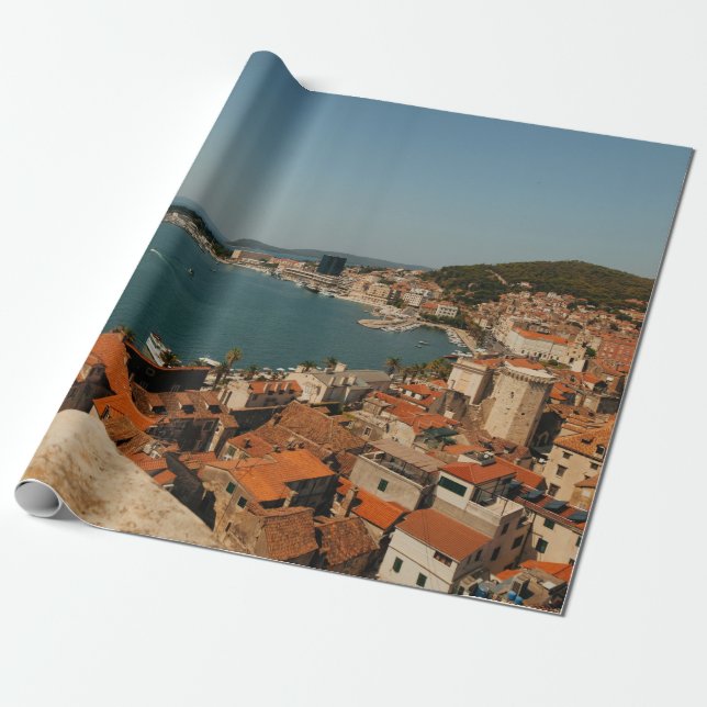 PAPEL DE PRESENTE FOTO DAS CASAS DE TELHADOS (Desenrolado)