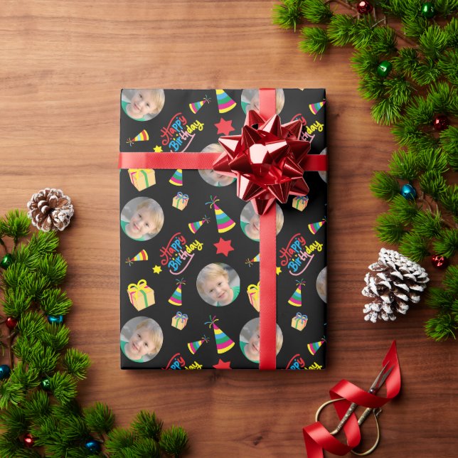 Papel De Presente Foto de Aniversário Feliz (Presente de Natal)