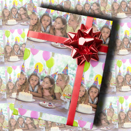 Papel De Presente Foto de Aniversário Personalizada