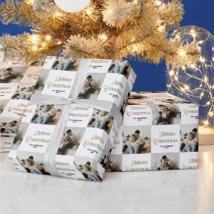 Papel De Presente Foto de Casal Personalizada Elegante e Moderna par