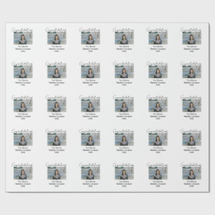 Papel De Presente Foto de congratulações graduado nome universidade 