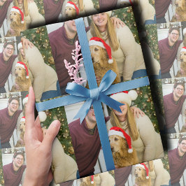 Papel De Presente Foto de Família no Natal