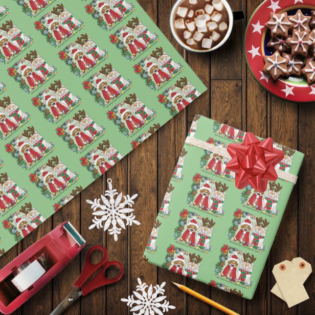 Papel De Presente Foto de Natal Anual para Gatos (Criador carregado)