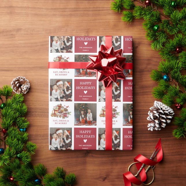 Papel De Presente Foto de Natal giro Feliz Natal Feriado Molhado P (Presente de Natal)