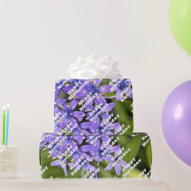 Papel De Presente Foto de Natureza de Aproximação das Flores de Lula (Presentes para festas)