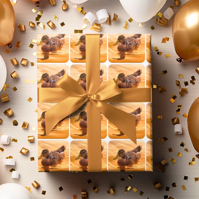 Papel De Presente Foto de Pato de Mallard ouro (Criador carregado)