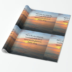 PAPEL DE PRESENTE FOTO DE SUNRISE DE ABANDONO PSALM 118:24