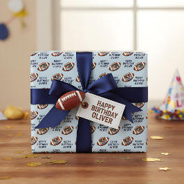 Papel De Presente Foto do American Football Ball Happy Birthday Boy