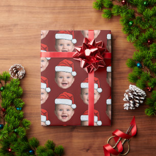 Papel De Presente Foto do Pai Natal Foto do Bebê Personalizado Hábit
