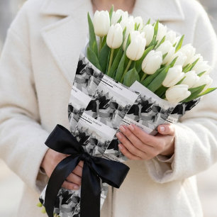 Papel De Presente Foto em Preto e Branco Personalizada