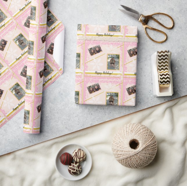 Papel De Presente Foto Fracionada, Monograma (Artesanato)