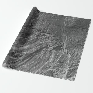 PAPEL DE PRESENTE FOTO GRAYSCALE DA FORMAÇÃO DE ROCK