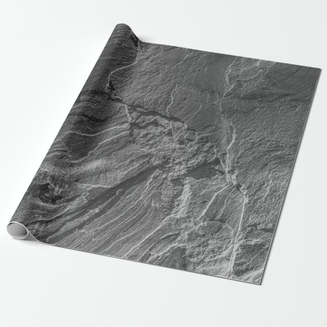 PAPEL DE PRESENTE FOTO GRAYSCALE DA FORMAÇÃO DE ROCK (Desenrolado)