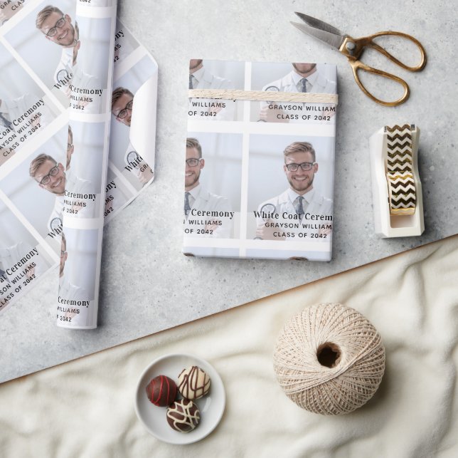 Papel De Presente Foto Médica de Cerimônia de Casaco Branco (Artesanato)