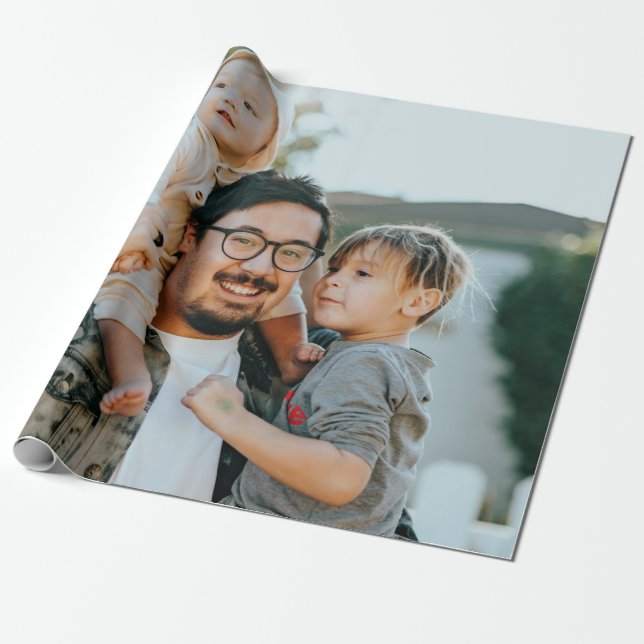Papel De Presente Foto personalizada (Desenrolado)