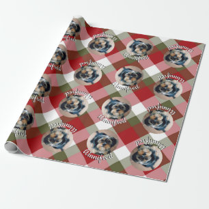 Papel De Presente Foto Personalizada de Animal de Estimação com Nome