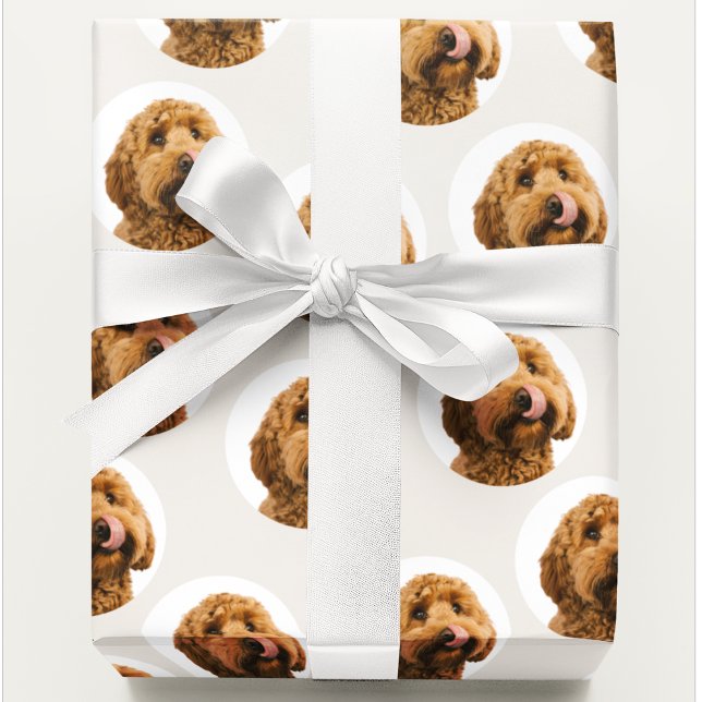 Papel De Presente Foto Personalizada de Cachorro  (Criador carregado)