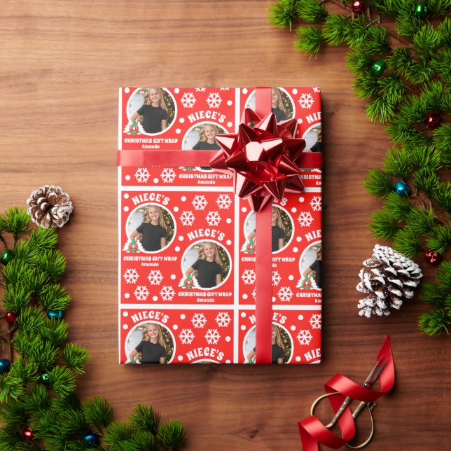 Papel De Presente Foto personalizada do embrulho de presente de Nata (Presente de Natal)