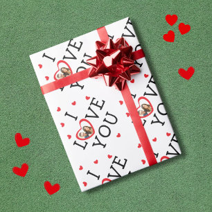 Papel De Presente Foto personalizada do Namorados "Eu te amo"