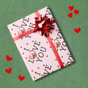 Papel De Presente Foto personalizada do Namorados "Eu te amo"