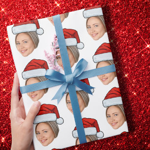 Papel De Presente Foto personalizada do Natal Hat