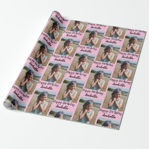 Papel De Presente Foto personalizada e apelido Aniversário