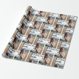 Papel De Presente Foto personalizada e apelido Aniversário