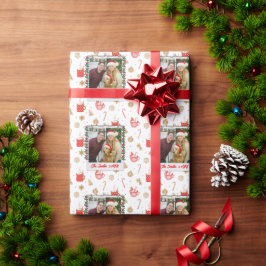 Papel De Presente Foto personalizada e nome personalizado Feliz Nata
