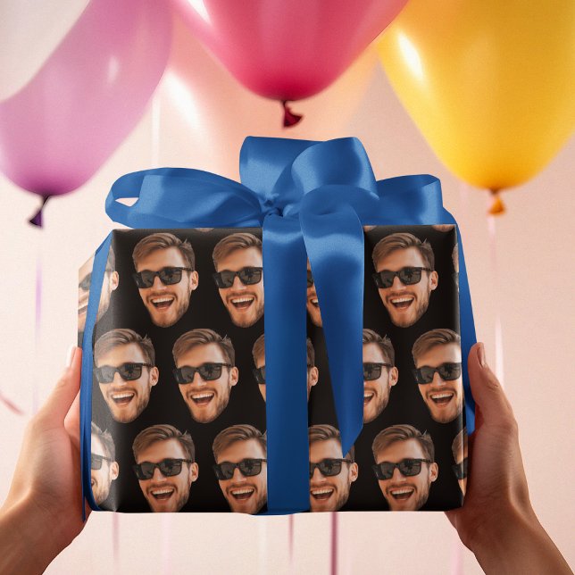 Papel De Presente Foto Personalizada Engraçada (Funny Personalized Face Photo Wrapping Paper
)