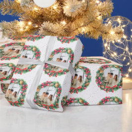 Papel De Presente Foto personalizada Fora de Natal Neve