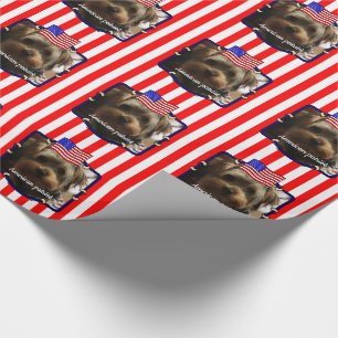 Papel De Presente Foto personalizada Quadro EUA Bandeira Americana D