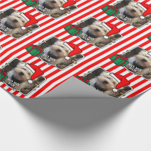 Papel De Presente Foto personalizada Santa Hat Pet HO HO