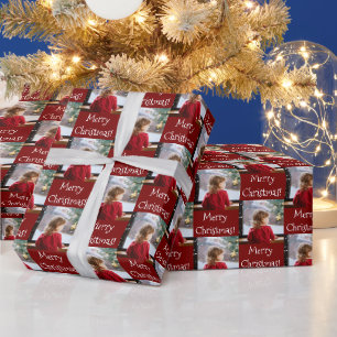 Papel De Presente Foto Personalizável Feliz Natal Crie o Seu Próprio